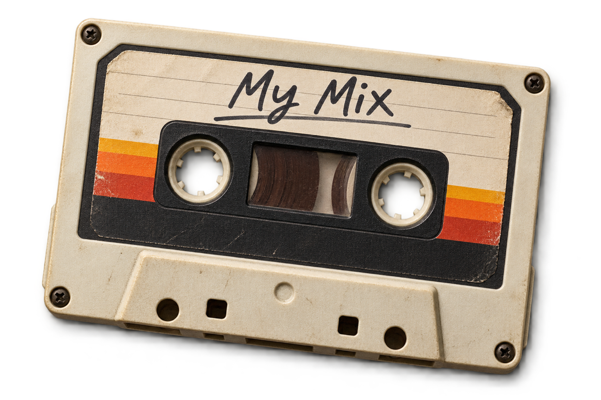 Vintage cassette labeled My Mix